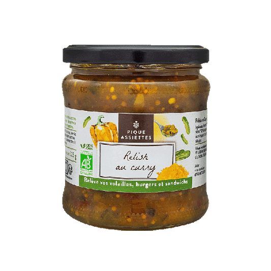 Pique Assiettes -- DDM 31.12.2024 Relish au curry bio - 325 g